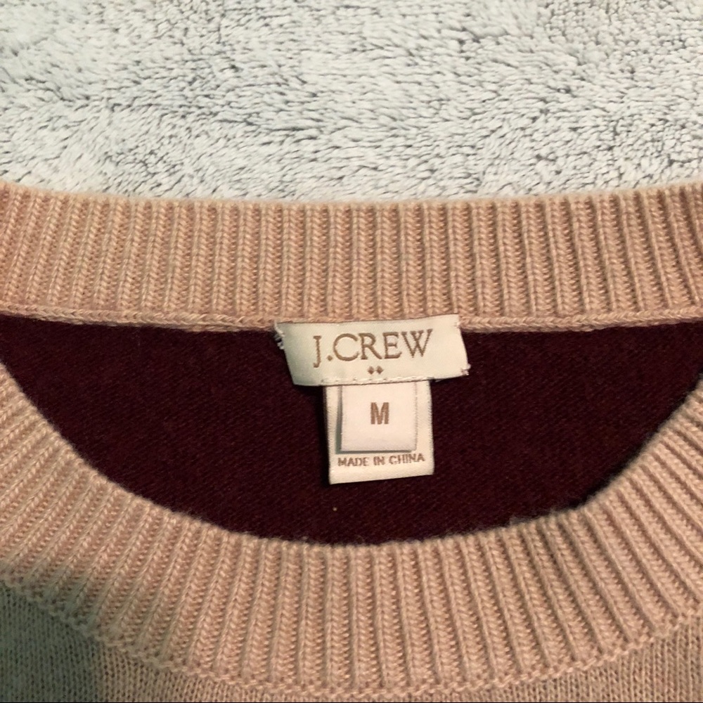 J.Crew Colorblock Elbow Patch Sweater - Picture 6 of 7